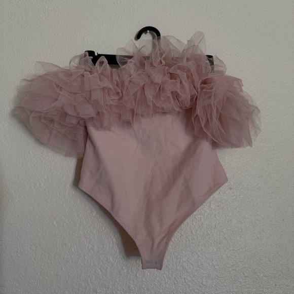 NWOT FREE PEOPLE Big Love Bodysuit in Pink/Rose - Picture 3 of 6